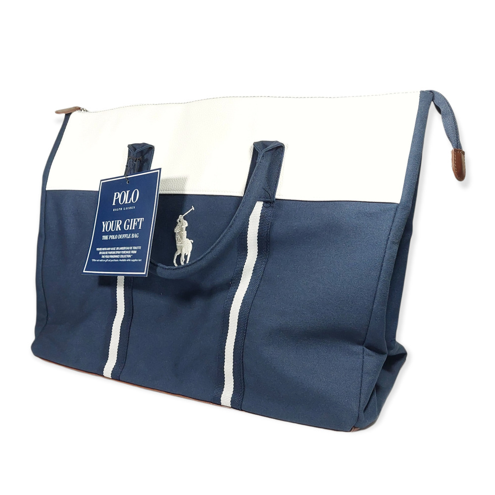 POLO Ralph Lauren Navy White Men's Duffle Bag w/ Tags